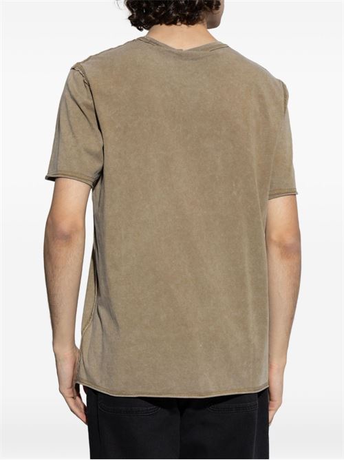 T-shirt uomo Diesel taglio vivo patch sabbia DIESEL | A209580KMAH7DG