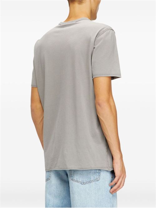 T-shirt uomo Diesel taglio vivo patch grigio DIESEL | A209580KMAH97D