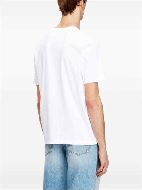 T-shirt uomo Diesel scritta piccola bianco DIESEL | A209620QIAM100