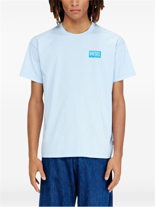 T-shirt uomo Diesel celeste mezza manica DIESEL | A209750QIAM8PE