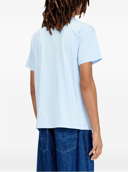 T-shirt uomo Diesel celeste mezza manica DIESEL | A209750QIAM8PE