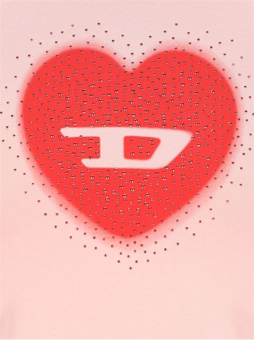 T-shirt donna rosa con stampa DIESEL | A209800QHHA33L