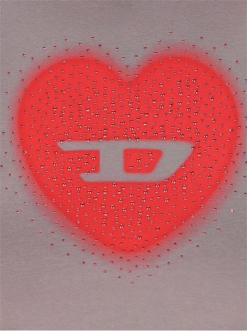 T-shirt donna grigia con stampa DIESEL | A209800QHHA96I