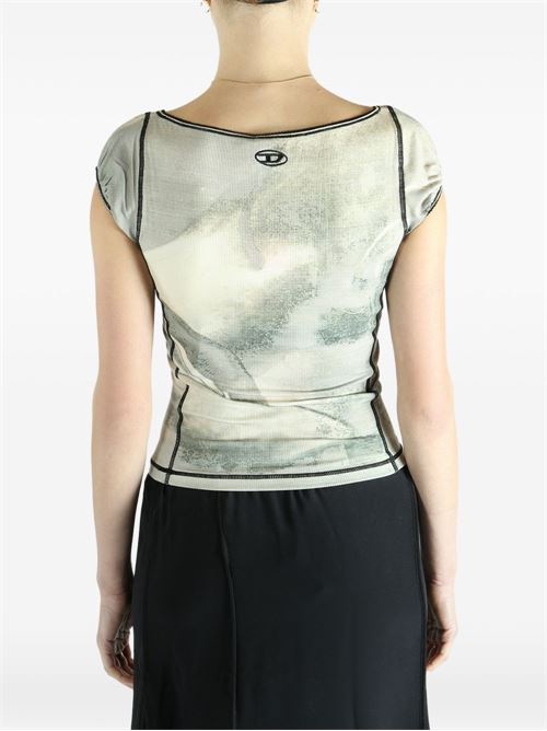 T-shirt donna con grafica all-over DIESEL | A209860QVCW9ECA
