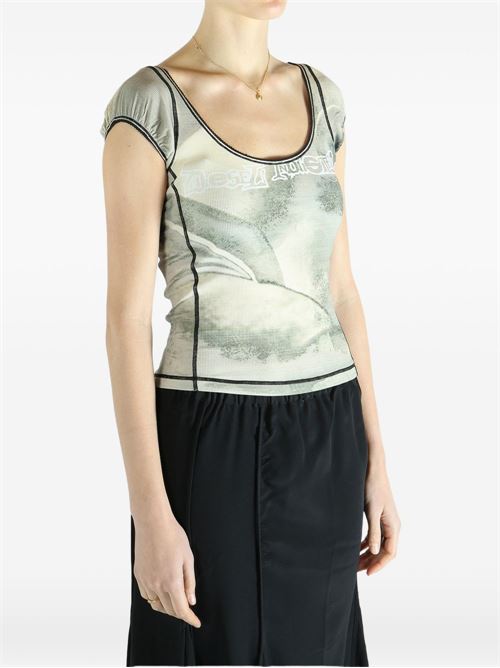 T-shirt donna con grafica all-over DIESEL | A209860QVCW9ECA
