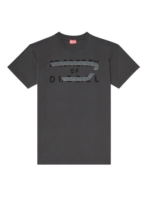 T-shirt uomo Diesel antracite maniche corte DIESEL | A210270DMBJ93R