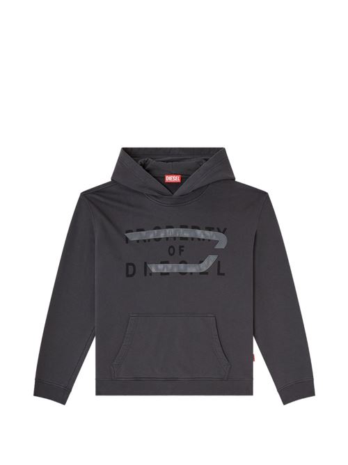 Felpa uomo con cappuccio e grafica nera DIESEL | A210290JMBI93R