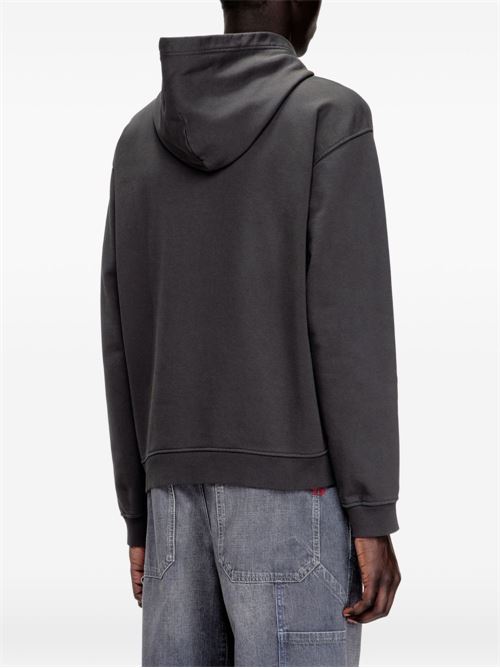 Felpa uomo con cappuccio e grafica nera DIESEL | A210290JMBI93R