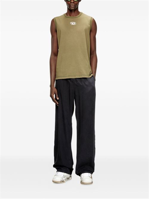 Canotta uomo Diesel verde militare con logo oval D DIESEL | A217430JMBB5AF