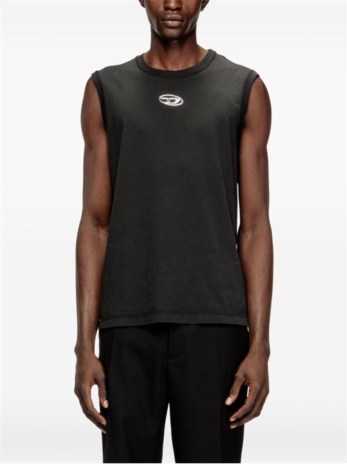 Canotta uomo Diesel nera con logo oval D DIESEL | A217430JMBB900