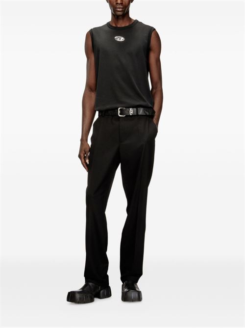 Canotta uomo Diesel nera con logo oval D DIESEL | A217430JMBB900