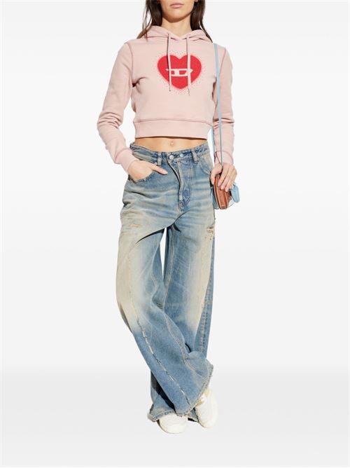Felpa donna F-Slimmy rosa con cappuccio DIESEL | A219520NSEX33L