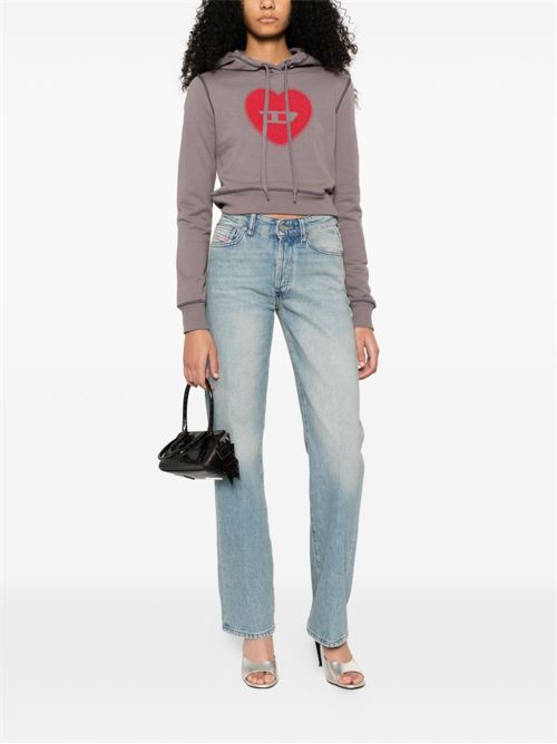 Felpa donna F-Slimmy grigia con cappuccio DIESEL | A219520NSEX96I