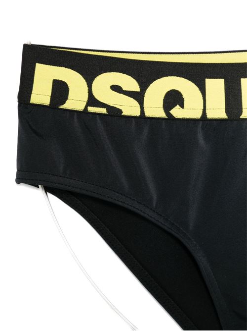 Slip mare uomo Dsquared2 nero giallo Dsquared | D7B356550014
