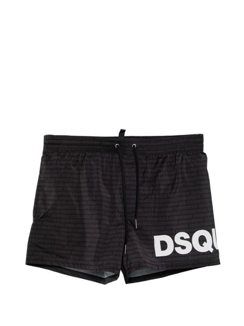 Boxer uomo Dsquared2 nero bianco Dsquared | D7B5C6600010