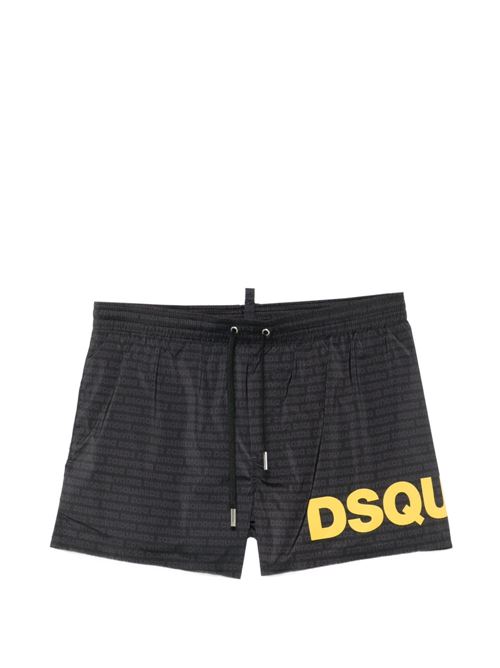 Boxer uomo Dsquared2 nero giallo Dsquared | D7B5C6600014