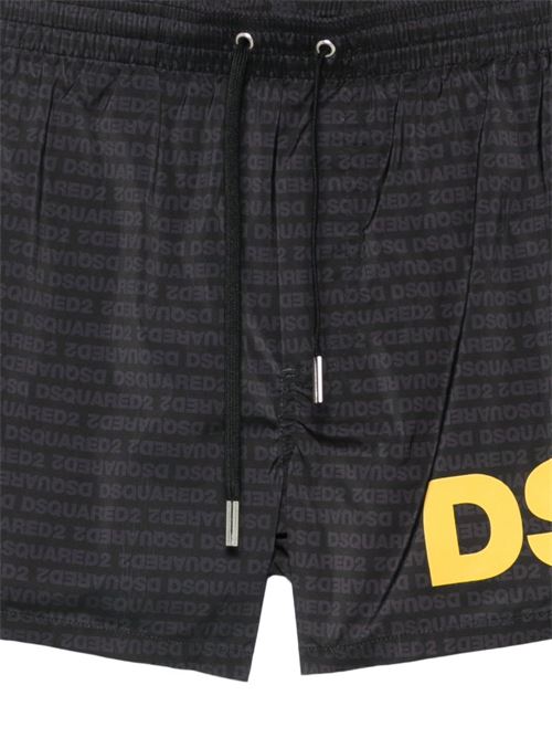 Boxer uomo Dsquared2 nero giallo Dsquared | D7B5C6600014
