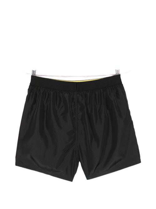 Shorts da bagno uomo nero con elastico logato Dsquared | D7B626560014