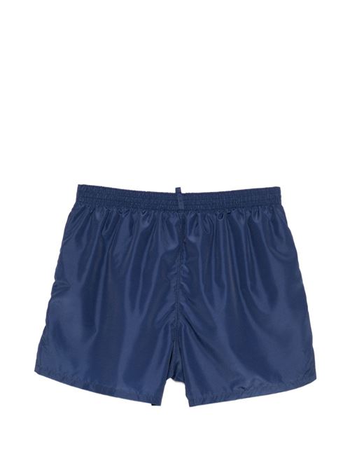 Shorts da bagno uomo navy con logo Dsquared | D7B626710412