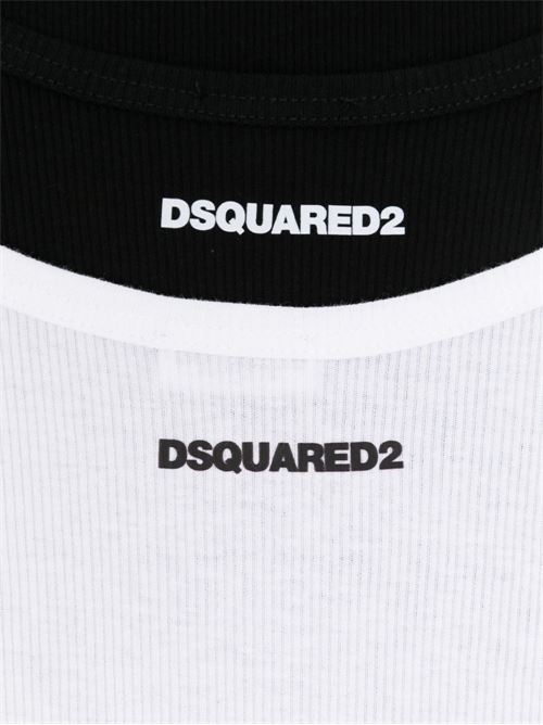 Canotta uomo Dsquared2 2 pack nero bianco Dsquared | DCX270080010