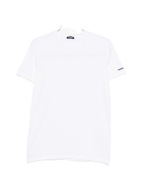 T-shirt uomo mezza manica 2 pack bianca e nera Dsquared | DCX290070010