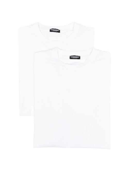 T-shirt uomo Dsquared2 2 pack bianche Dsquared | DCX290070100