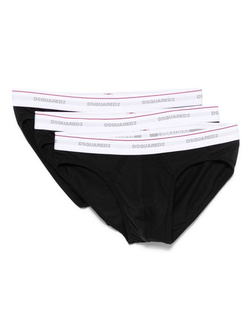 Slip intimo uomo Dsquared2 3 pack neri Dsquared | DCX300060001