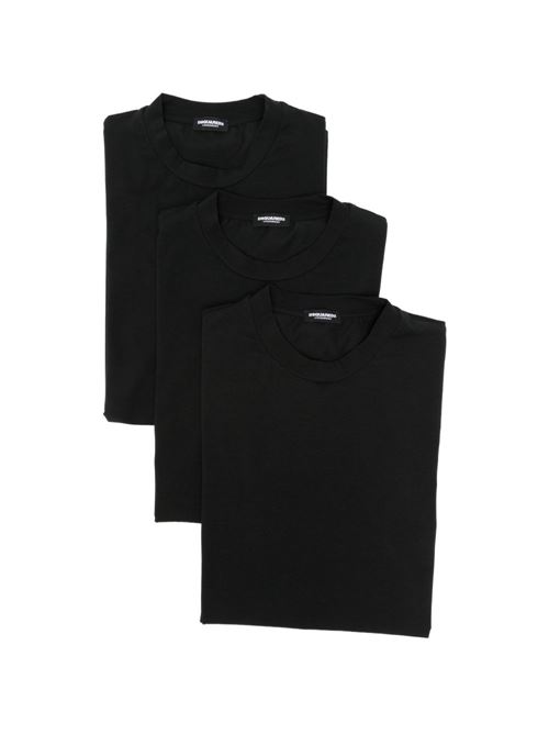 T-shirt uomo Dsquared2 3 pack nere Dsquared | DCX390060001