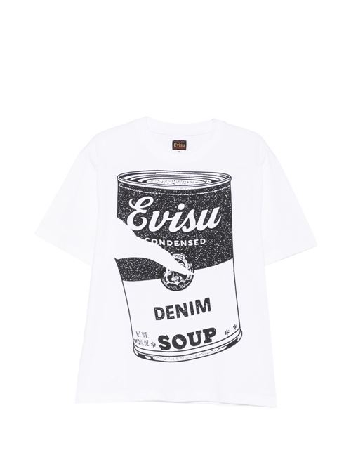 T-shirt uomo Evisu bianca con stampa logo EVISU | 2ESEJM6TS6027WHITE