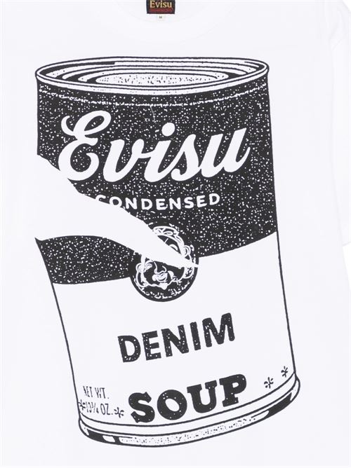 T-shirt uomo Evisu bianca con stampa logo EVISU | 2ESEJM6TS6027WHITE