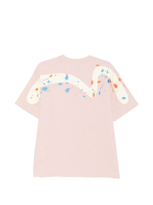 T-shirt uomo Evisu rosa con stampa logo EVISU | 2ESHTM6TS1081PINK