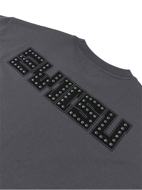 T-shirt uomo Evisu grigio antracite con stampa logo e dettagli borchie EVISU | 2ESHTM6TS1088CHARCOAL