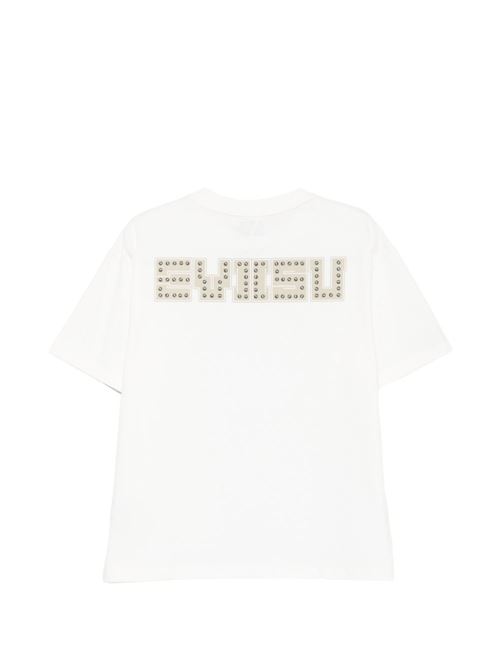 T-shirt uomo Evisu bianca con stampa logo e borchie EVISU | 2ESHTM6TS1088WHITE