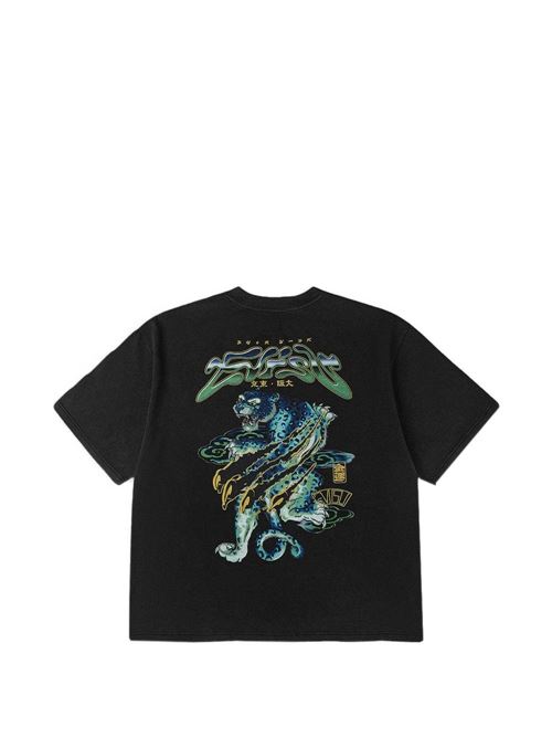 T-shirt uomo Evisu nera con stampa grafica EVISU | 2ESHTM6TS1089BLACK