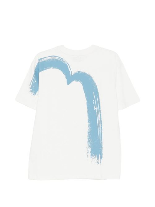 T-shirt uomo Evisu bianca con stampa logo EVISU | 2ESHTM6TS1090ECRU