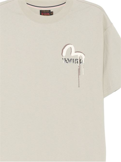 T-shirt uomo Evisu grigia con stampa logo EVISU | 2ESHTM6TS1097GREY