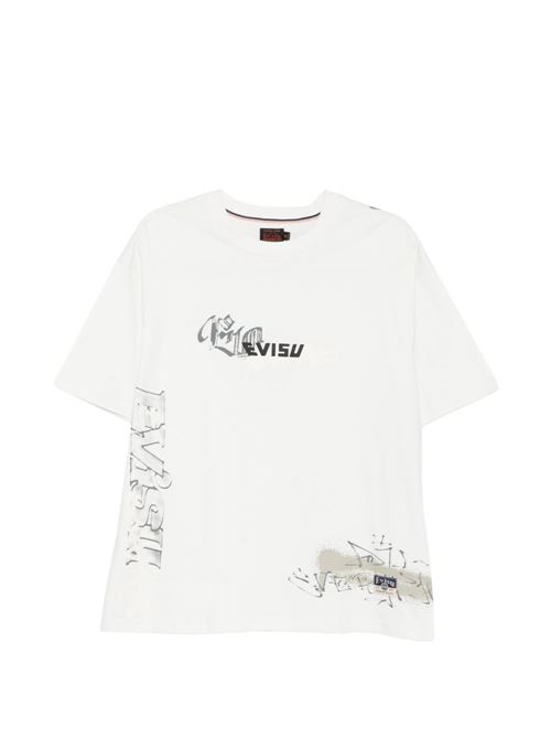 T-shirt uomo Evisu ecru con stampa logo EVISU | 2ESHTM6TS1098ECRU