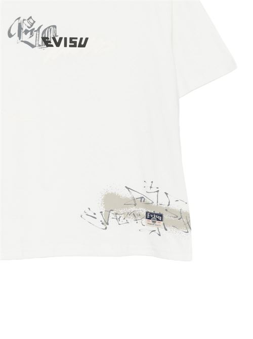 T-shirt uomo Evisu ecru con stampa logo EVISU | 2ESHTM6TS1098ECRU