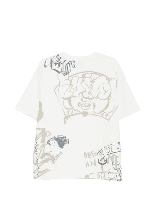 T-shirt uomo Evisu ecru con stampa logo EVISU | 2ESHTM6TS1098ECRU
