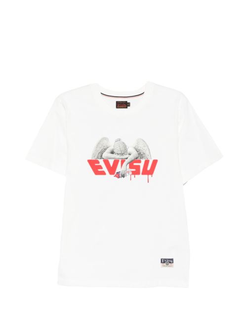 T-shirt uomo Evisu bianca con stampa logo EVISU | 2ESHTM6TS1106WHITE