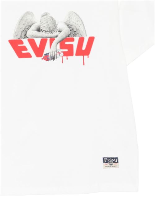 T-shirt uomo Evisu bianca con stampa logo EVISU | 2ESHTM6TS1106WHITE