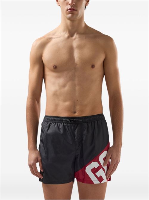 Costume uomo da bagno nero con stampa logo GCDS | Z0MLQS254T016999R