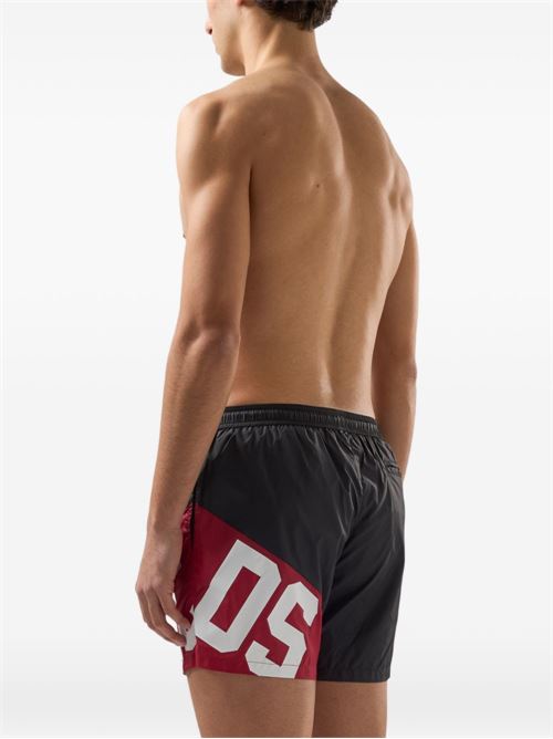 Costume uomo da bagno nero con stampa logo GCDS | Z0MLQS254T016999R