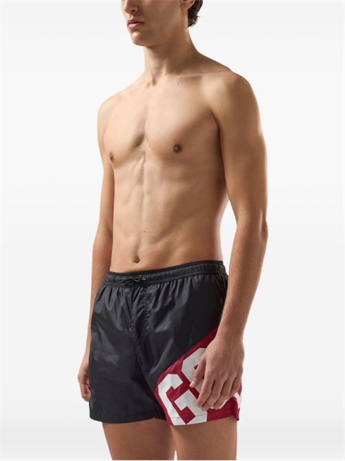Costume uomo da bagno nero con stampa logo GCDS | Z0MLQS254T016999R