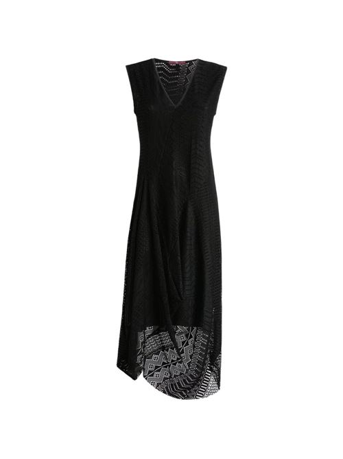 Abito donna High midi nero con scollo a V HIGH | S2185217541199