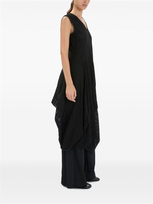 Abito donna High midi nero con scollo a V HIGH | S2185217541199