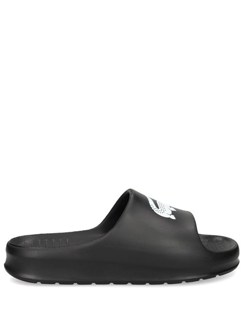 Ciabatte uomo nere in gomma con logo LACOSTE | 48CMA0010312