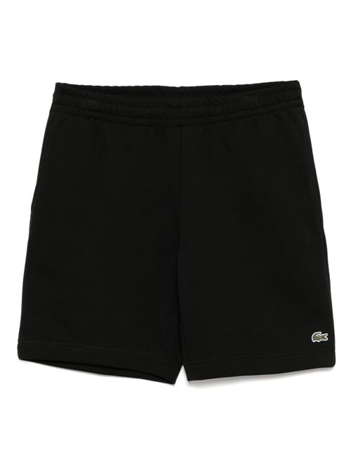 Bermuda uomo sportivo nero LACOSTE | GH9860031