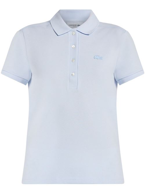 Polo donna manica corta celeste LACOSTE | PF5462J2G