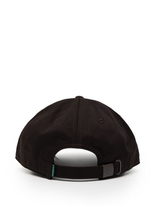 Cappello con tesa in twil marrone LACOSTE | RK04403LA